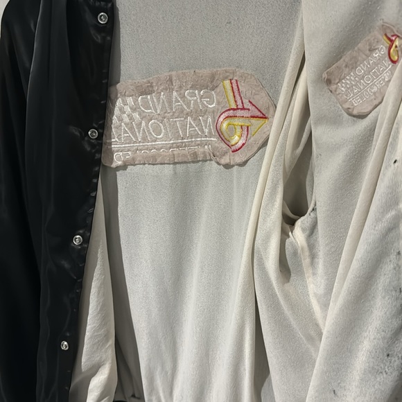 Vintage Grand National Intercooled Satin black Bomber Jacket Mens 80s Buick - Picture 8 of 13